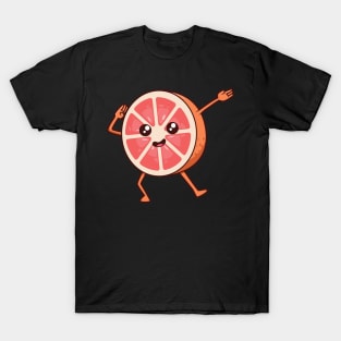 Kawaii Cartoon Grapefruit T-Shirt